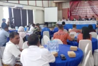 Rapat Pleno Terbuka Penetapan Bupati dan Wakil Bupati Kabupaten TTU terpilih,Yosep Falentinus Dellasale Kebo dan Kamilus Elu, di Aula Hotel Viktory Kefamenanu. 