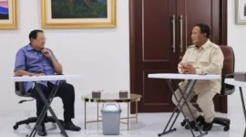 Prabowo Subianto bertemu dengan Presiden ke-6 RI yang juga Ketua Majelis Tinggi Partai Demokrat, Susilo Bambang Yudhoyono (SBY), pada Sabtu (17/2/2024). (Foto: Dokumentasi Partai Demokrat)