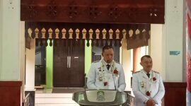 Wali Kota Bekasi, Tri Adhianto saat pidato usai dilantik Presiden Prabowo (Detik Indonesia/RRI/Leny Kurniawati)