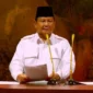 Prabowo Subianto Memberikan Pidato Pada Hut-17 Gerindra (Detik Indonesia/ANTARA)