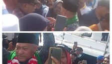 Kedatangan Wakil Gubernur Maluku Utara bersama Ketua Tim Penggerak PKK Provinsi Maluku Utara di Kota Ternate mendapat sambutan meriah pada Minggu pagi (23/2).