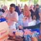 Suasana pasar murah di Benteng Oranje, Kota Ternate, yang dipadati warga yang ingin membeli paket sembako murah. (Detik Indonesia/Fajar Malut)