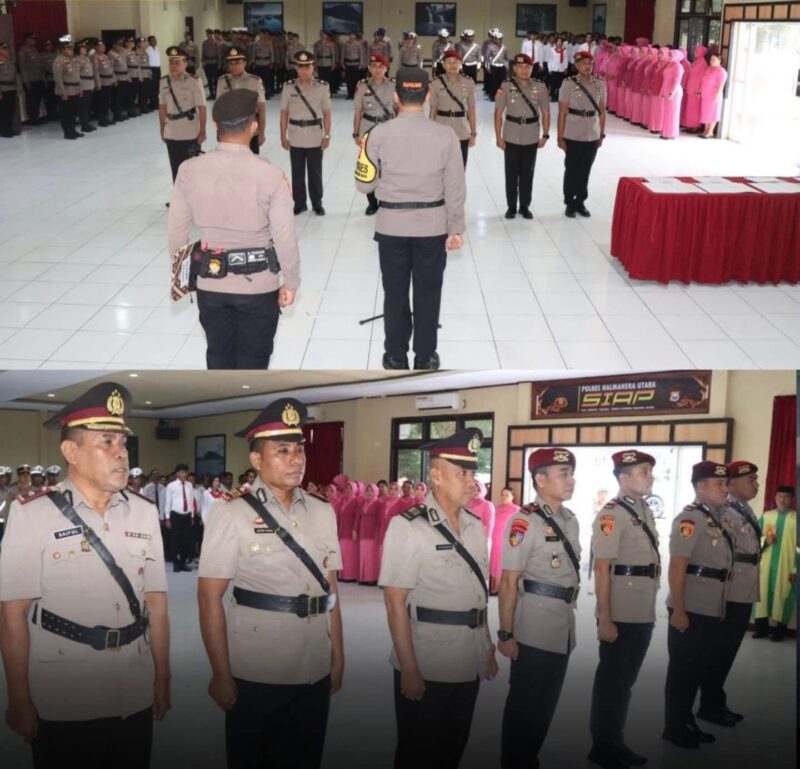 Kapolres Halut Lantik dan Sertijab Sejumlah Pejabat Kepolisian (Foto: Humas Polres Halut)