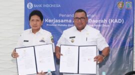 Penandatanganan kerjasama oleh Pemprov Maluku & Pemprov Papua Barat Daya (rri.co.id/Detikindonesia)