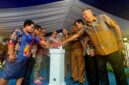 Penekanan tombol tiang pancang Ground Breaking Mall Sorong Modern City (Istimewa)