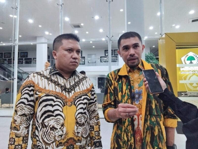 Foto: Ilham Akbar dan Afan Ari Kartika saat kegiatan AMPG di Kantor DPP Partai Golkar