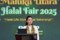 Gubernur Maluku Utara Sherly Laos membuka Maluku Utara halal fair 2025 yang diselenggarakan Bank Indonesia Malut, Rabu (12/3/2025). (Detik Indonesia/Tribunnews)