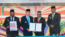 Sertijab Bupati dan Wakil Bupati Kaimana Periode 2021- 2024 ke Periode 2025- 2030. (Detik Indonesia/RRI/ Wilhemus Nurak)