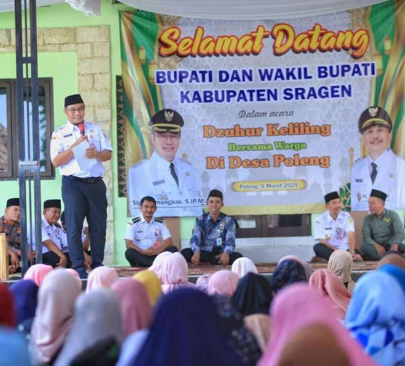 Bupati Sragen Sigit Pamungkas dan Wakil Bupati Suroto secara perdana hadir ditengah-tengah masyarakat dalam momen Safari Ramadhan yang digelar mulai Rabu (5/3/2025) di desa Poleng dan Desa Pilangsari Kecamatan Gesi. (Detik Indonesia/RRI/Diskominfo